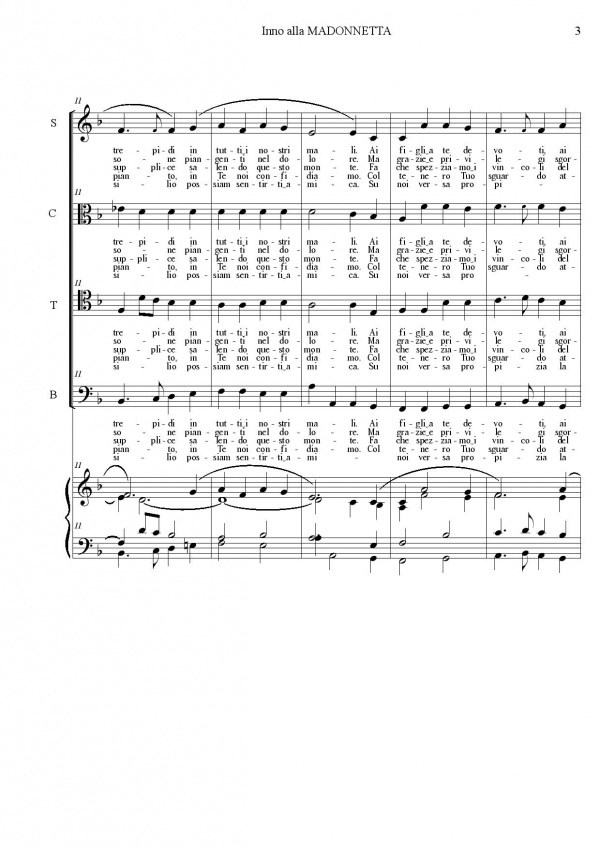 Inno alla Madonnetta 4 voci page 3